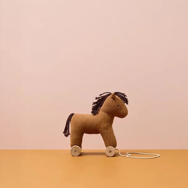 Kids Concept - Role Play Toys - Pull Along Horse Vera - Tummy Time