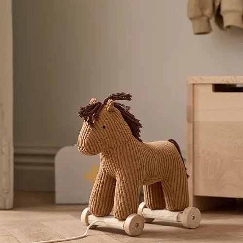 Kids Concept - Role Play Toys - Pull Along Horse Vera - Tummy Time