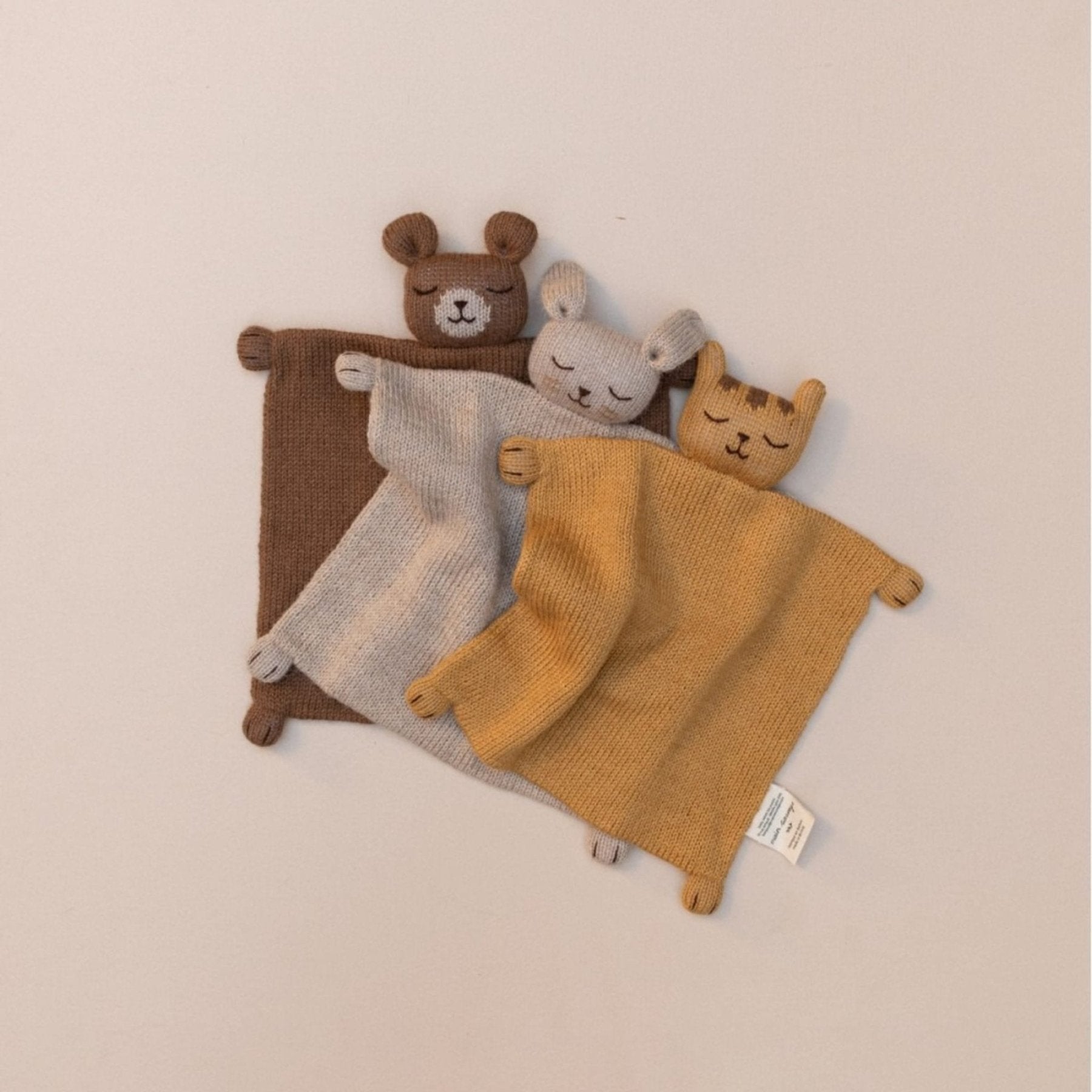 Main Sauvage - Baby Comforters - Knit Cuddle Cloth - Bunny Sand - Tummy Time