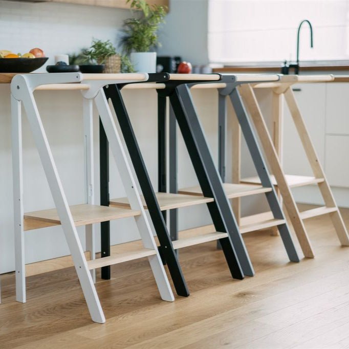 Leg&Go - Learning Towers - Foldable Learning Tower - Natural - Tummy Time