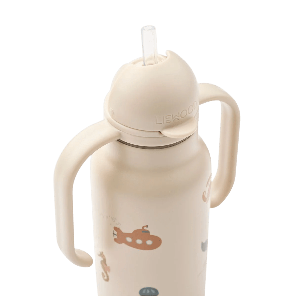 Liewood - Baby Bottles & Accessories - Kimmie Water Bottle 250 ml - Sea Creature / Sandy - Tummy Time