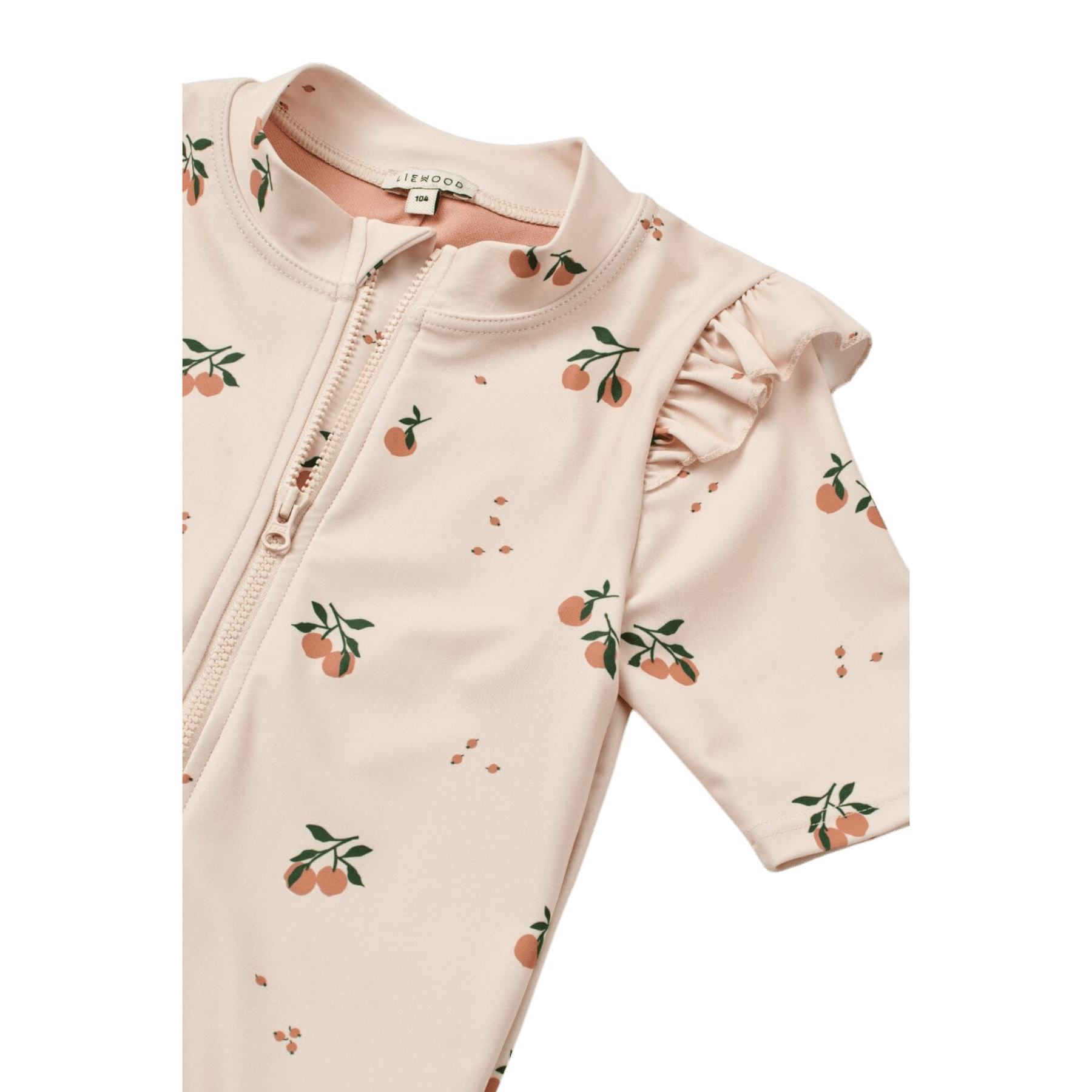 Liewood - Baby Swimwear - Amel Printed Swim Jumpsuit - Peach / Sea shell - Tummy Time