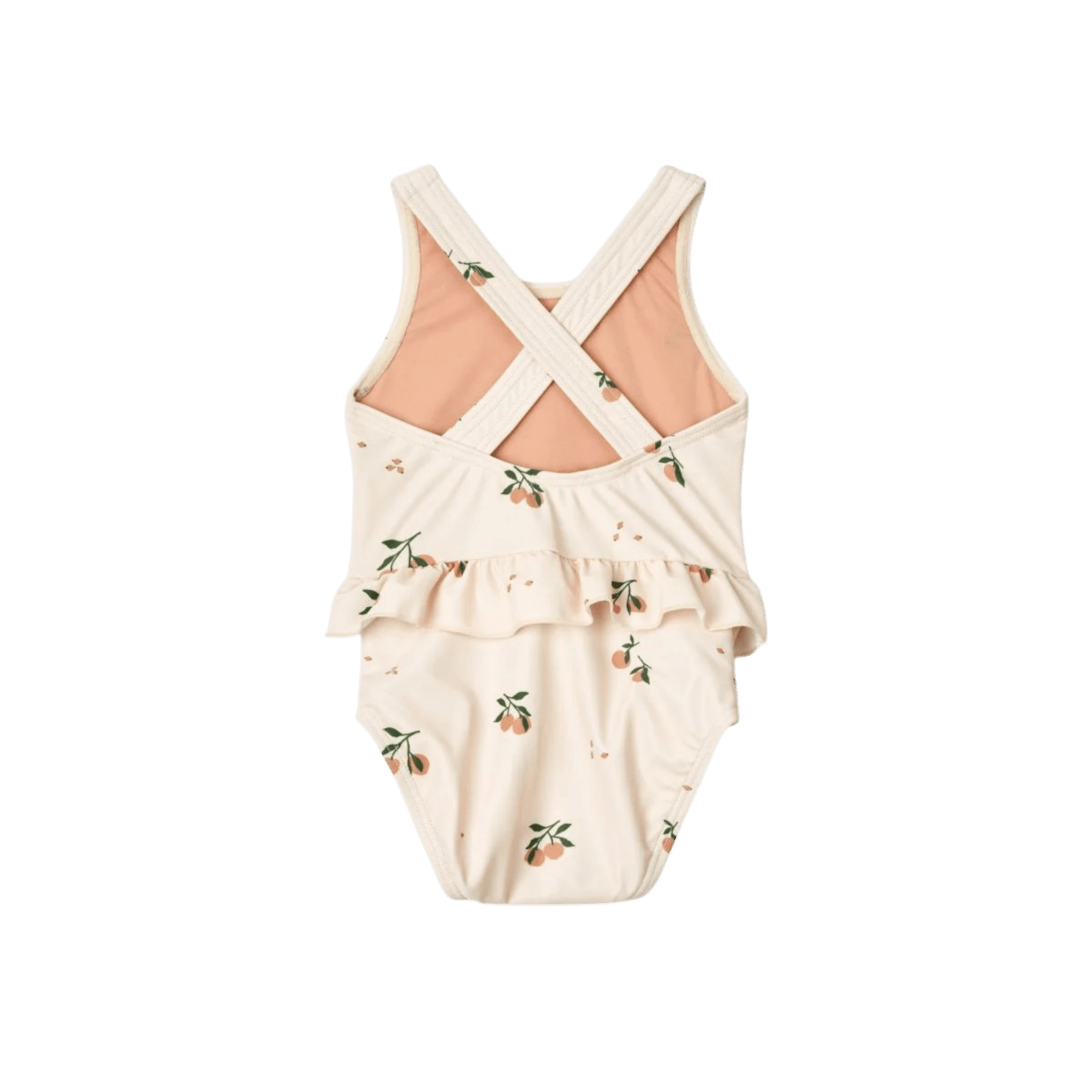 Liewood - Baby Swimwear - Amina Baby Printed Swimsuit - Peach / Sea Shell - Tummy Time