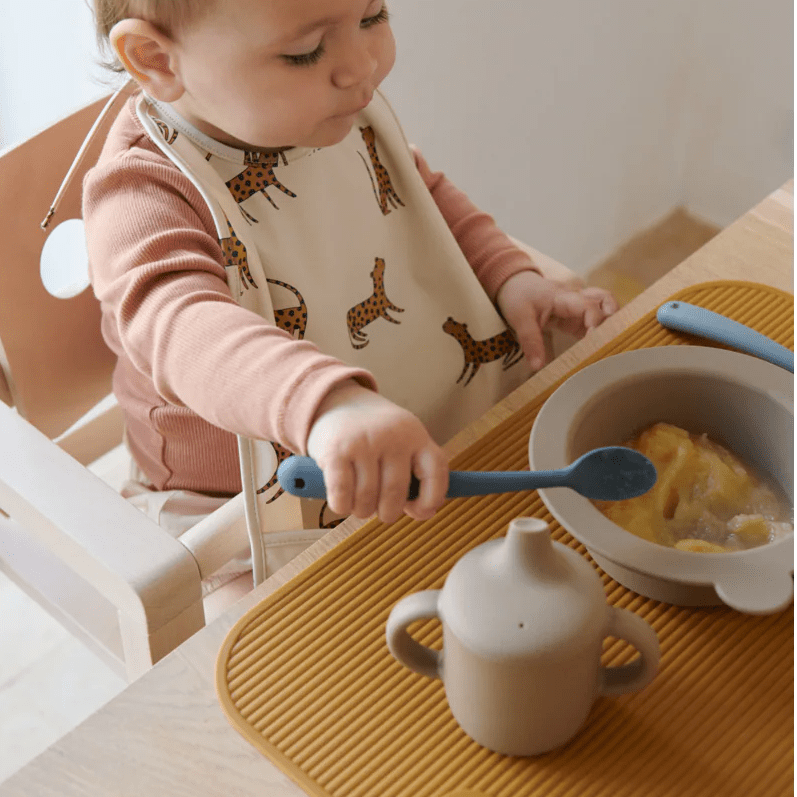 Liewood - Baby Tableware - 2 - Pack Peony Suction Bowl - Sandy / Oat - Tummy Time