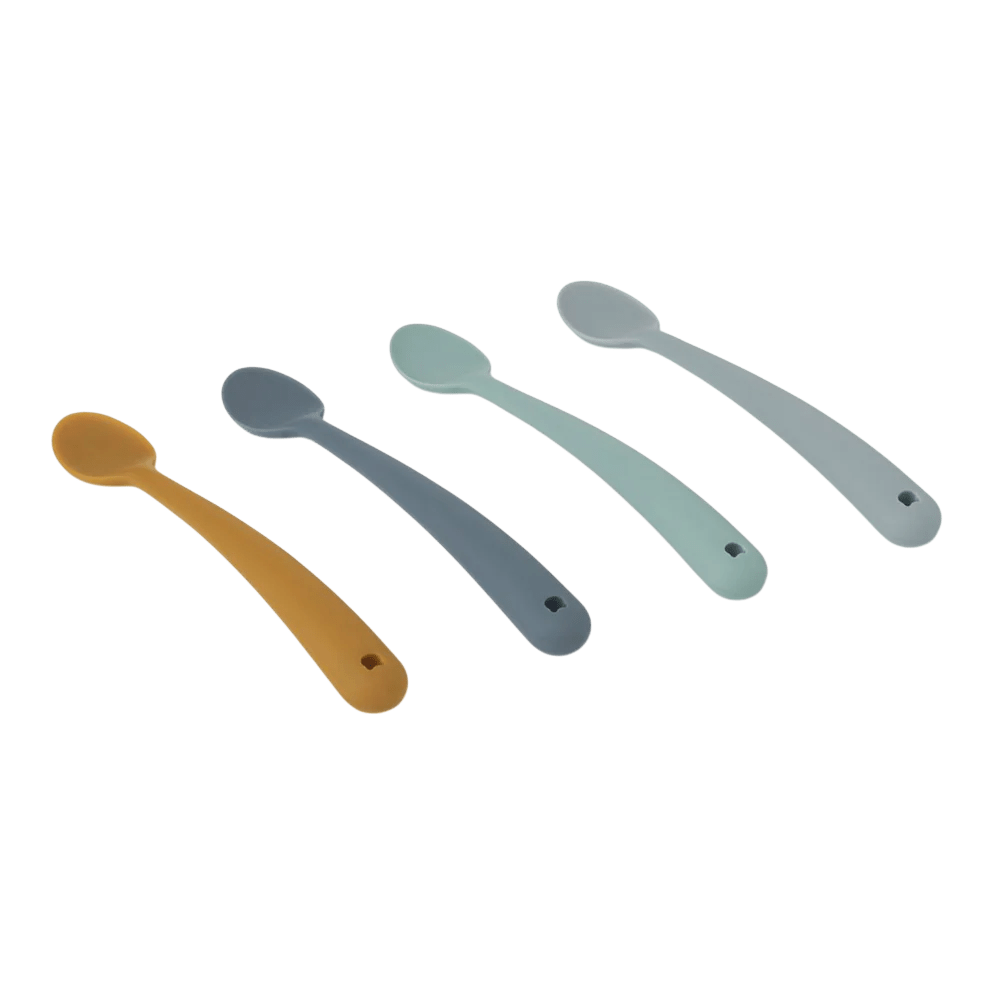 Liewood - Baby Tableware - 4 - Pack Siv Feeding Spoon - Blue Multi Mix - Tummy Time