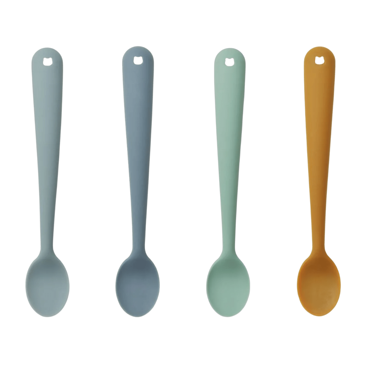 Liewood - Baby Tableware - 4 - Pack Siv Feeding Spoon - Blue Multi Mix - Tummy Time