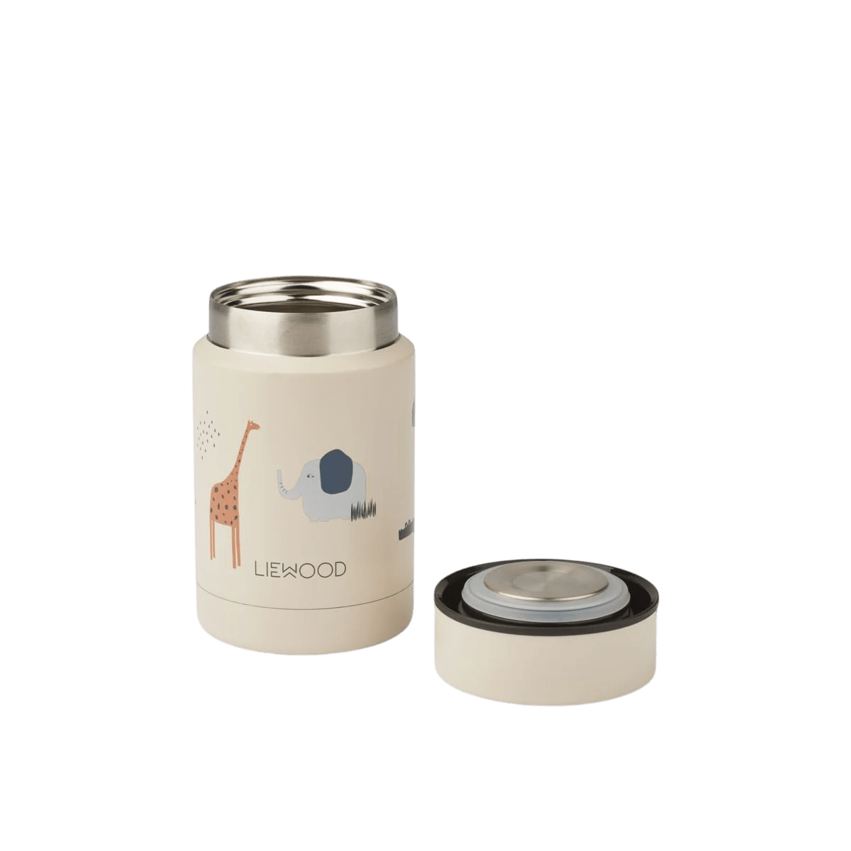 Liewood - Baby Tableware - Nadja Food Jar - Safari Sandy Mix - Tummy Time