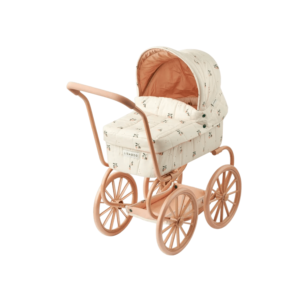 Liewood - Role Play Toys - Adaline Doll Pram - Peach / Sea Shell - Tummy Time