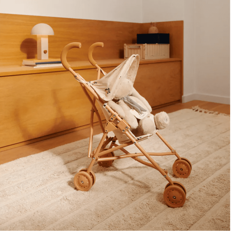 Liewood - Role Play Toys - Elsie Doll Stroller - Peach / Sea Shell - Tummy Time