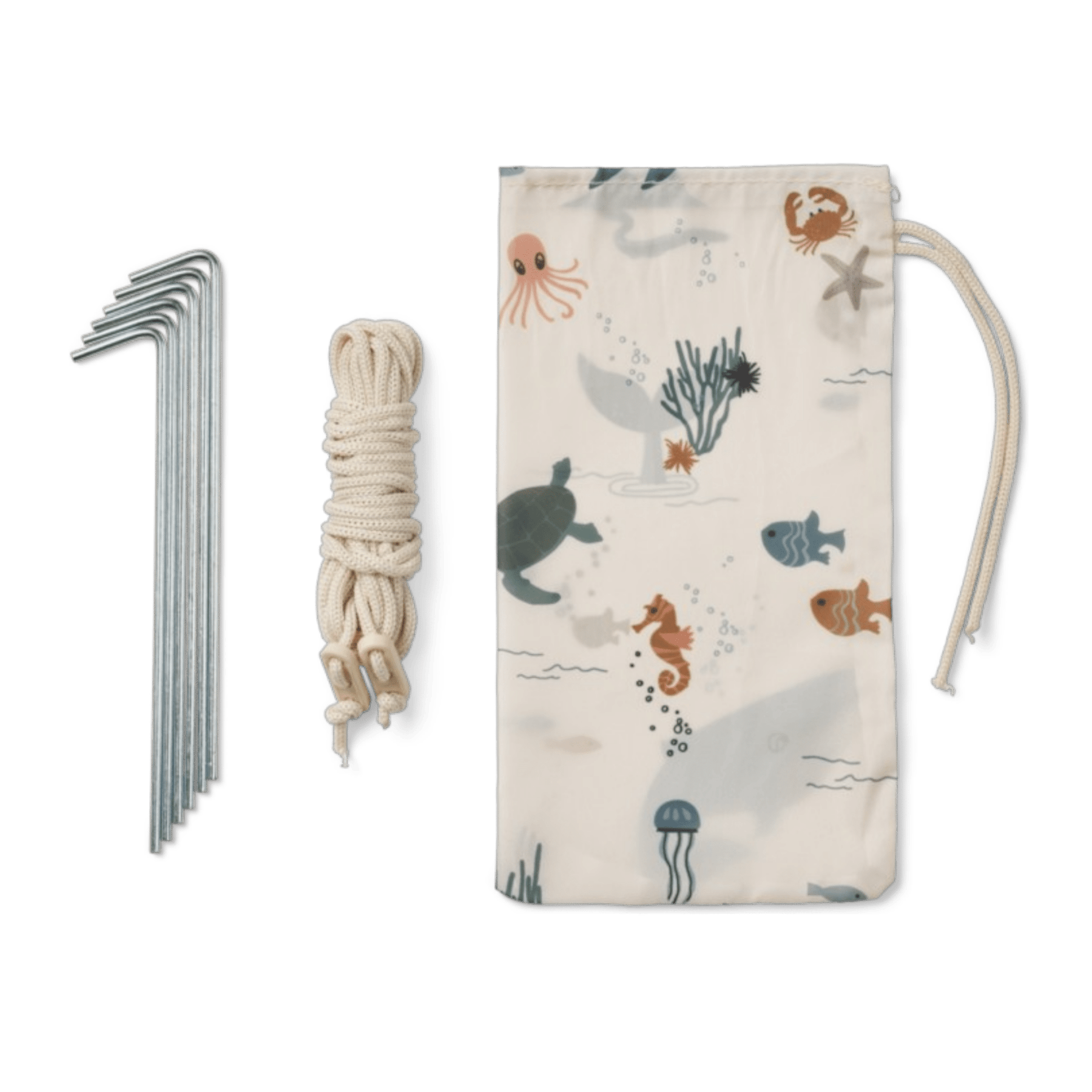 Liewood - Sports & Outdoor Games - Cassie Pop Up Tent - Sea Creature / Sandy - Tummy Time