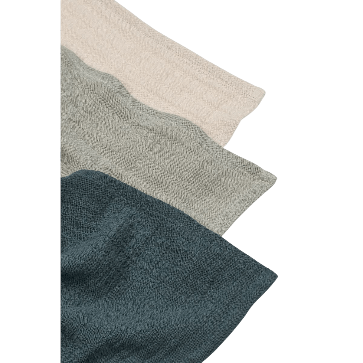 Liewood - Towels & Washcloths - 3-Pack Lewis Muslin Cloth - Dove Blue Mix - Tummy Time