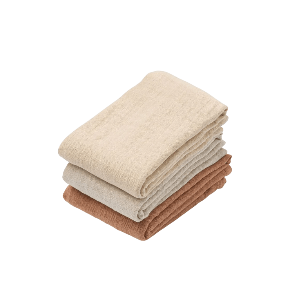 Liewood - Towels & Washcloths - 3-Pack Lewis Muslin Cloth - Tuscany Rose Mix - Tummy Time
