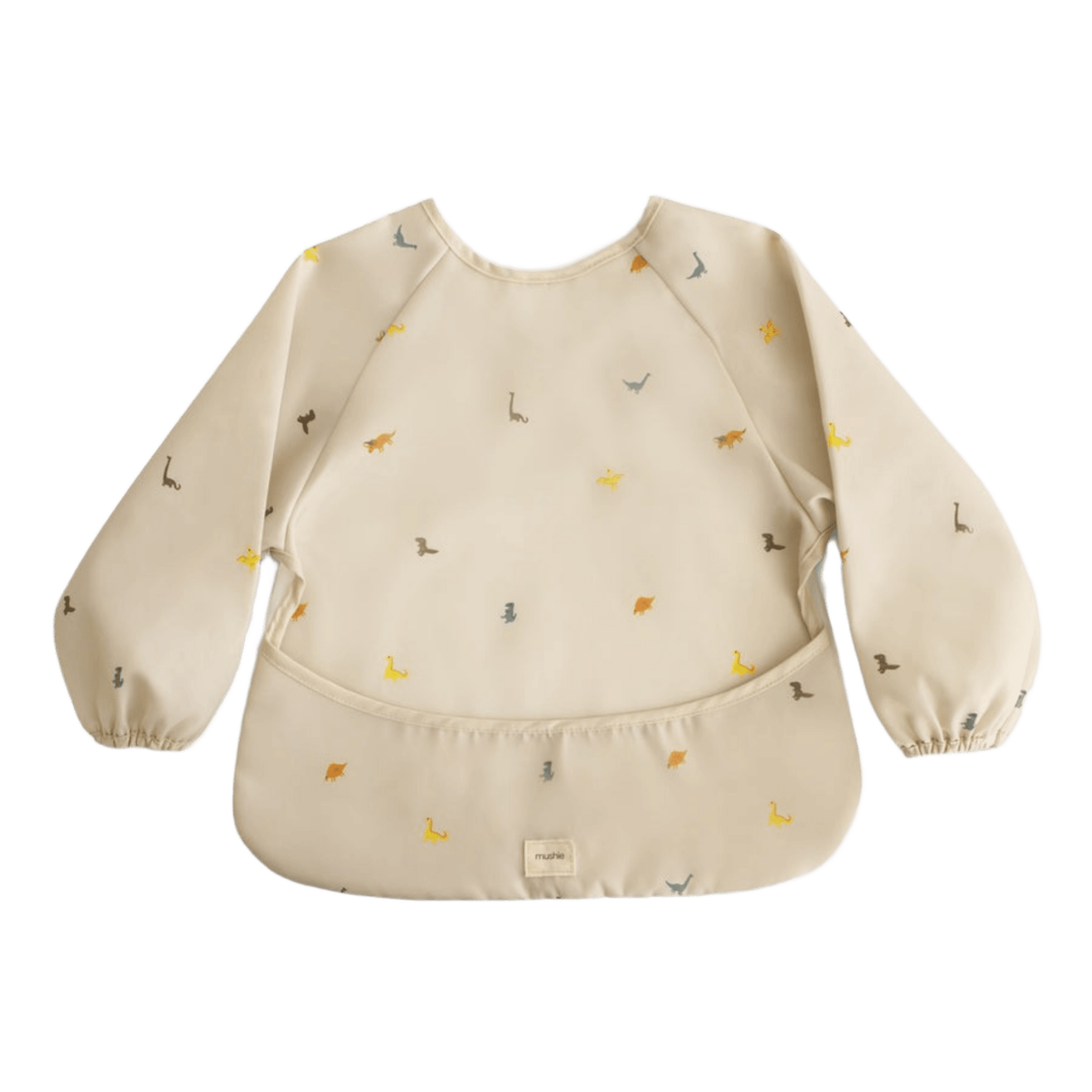 Mushie - Bibs - Long Sleeve Bib - Dinos - Tummy Time