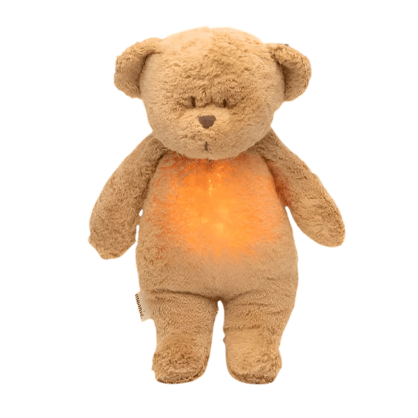 Moonie - Baby Comforters - Moonie Organic Natural Bear - Cappuccino - Tummy Time