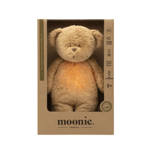 Moonie - Baby Comforters - Moonie Organic Natural Bear - Cappuccino - Tummy Time