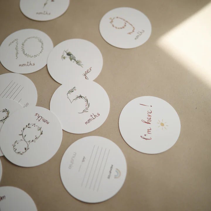 Mushie - Baby & Kids Decoration - Milestone Cards - Tummy Time
