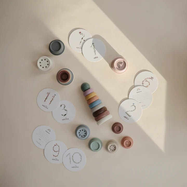 Mushie - Baby & Kids Decoration - Milestone Cards - Tummy Time