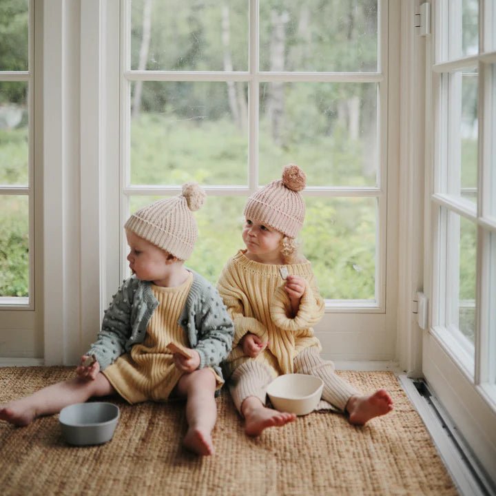 Mushie - Baby Tableware - 2 - Pack Dinner Bowl Square - Cloud - Tummy Time