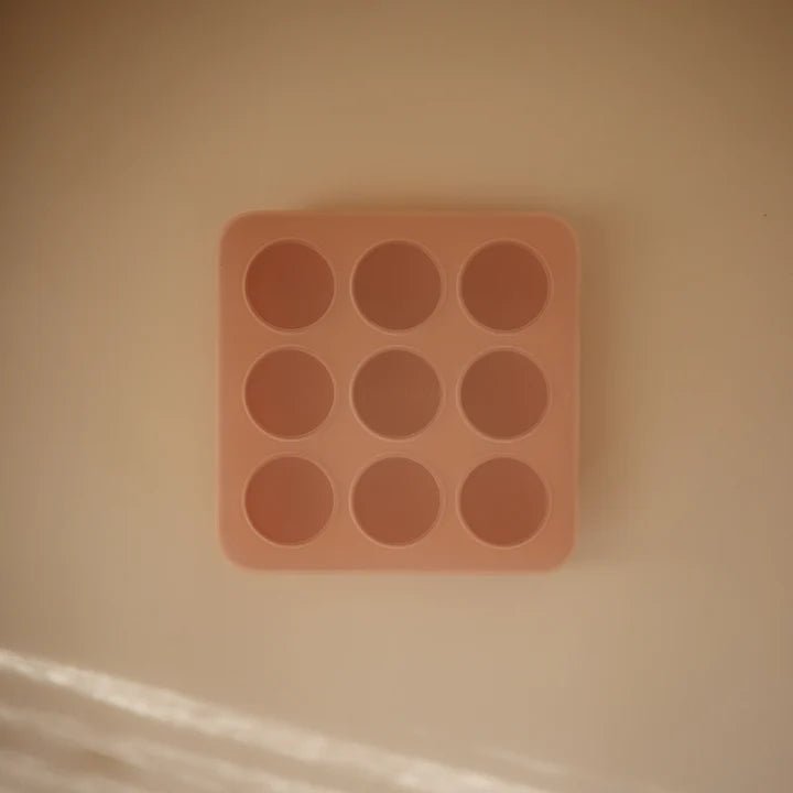 Mushie - Baby Tableware - Baby Food Freezer Tray - Blush - Tummy Time