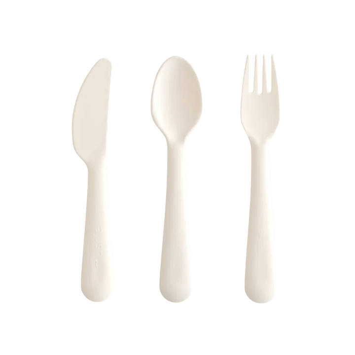 Mushie - Baby Tableware - Dinnerware Cutlery Set - Ivory - Tummy Time