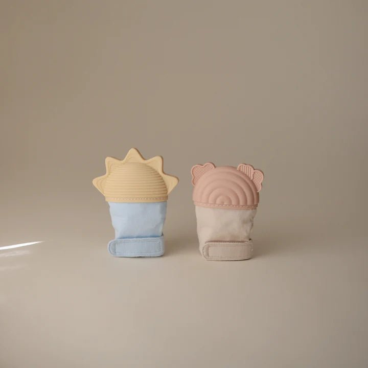 Mushie - Baby Teethers - Teething Mitten - Sun - Tummy Time