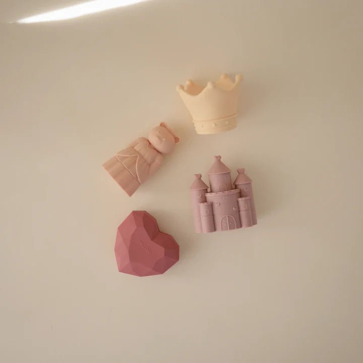 Mushie - Bath Toys - 4 - Pack Princess Bath Play Set - Tummy Time