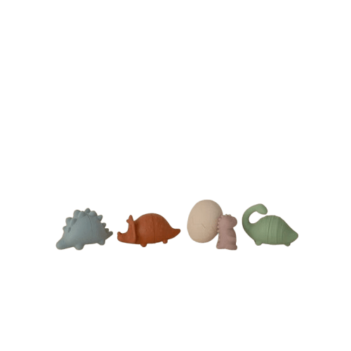 Mushie - Bath Toys - Dino Mold Free Bath Play Set - Tummy Time