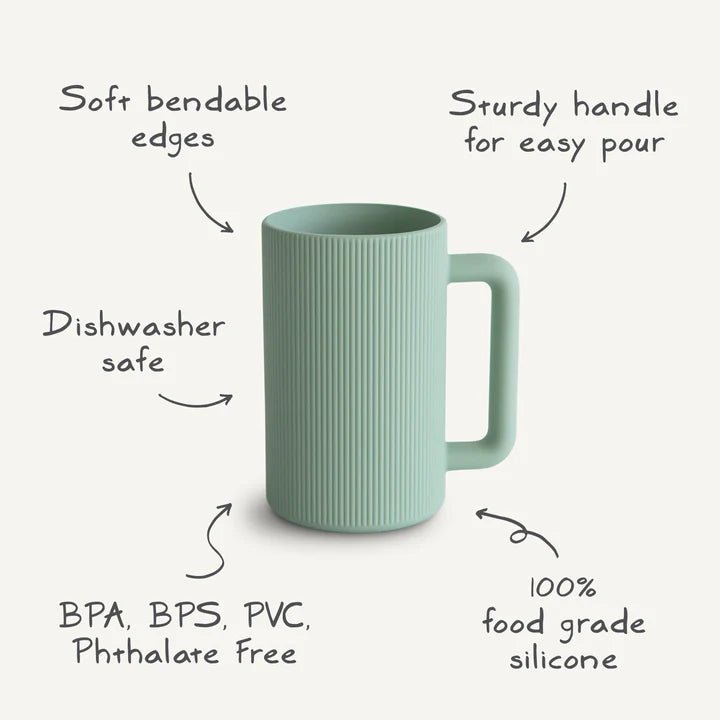 Mushie - Body & Hair Care - Bath Rinse Cup - Shifting Sand - Tummy Time