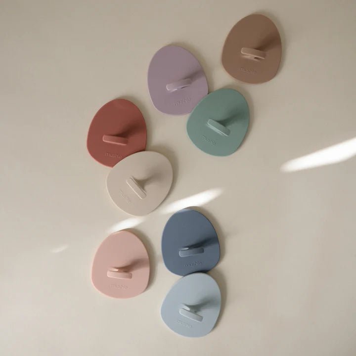 Mushie - Body & Hair Care - Cradle Cap Brushes - Tradewinds/Periwinkle - Tummy Time