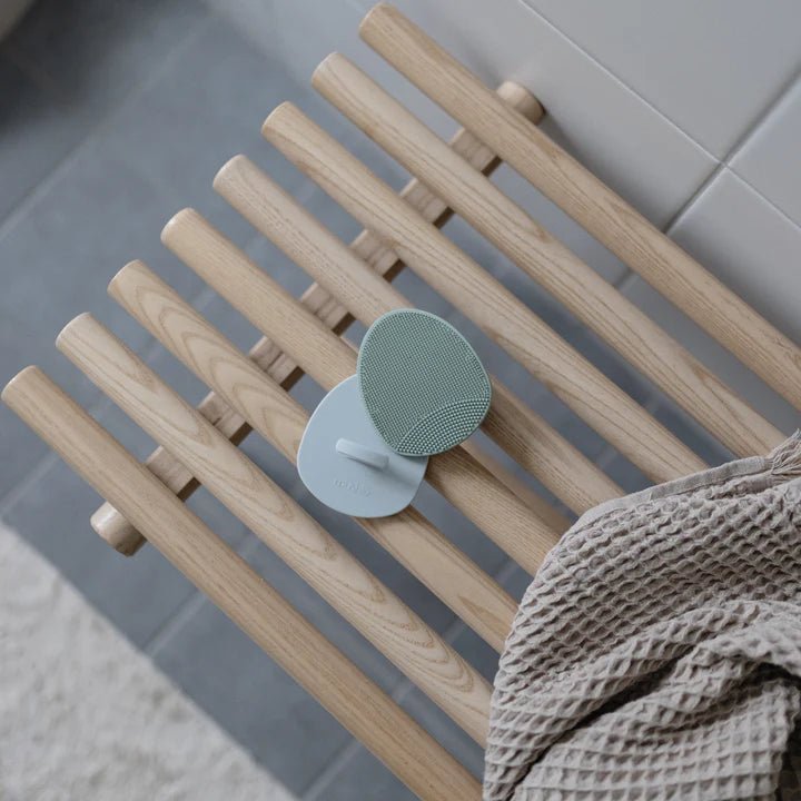 Mushie - Body & Hair Care - Cradle Cap Brushes - Tradewinds/Periwinkle - Tummy Time