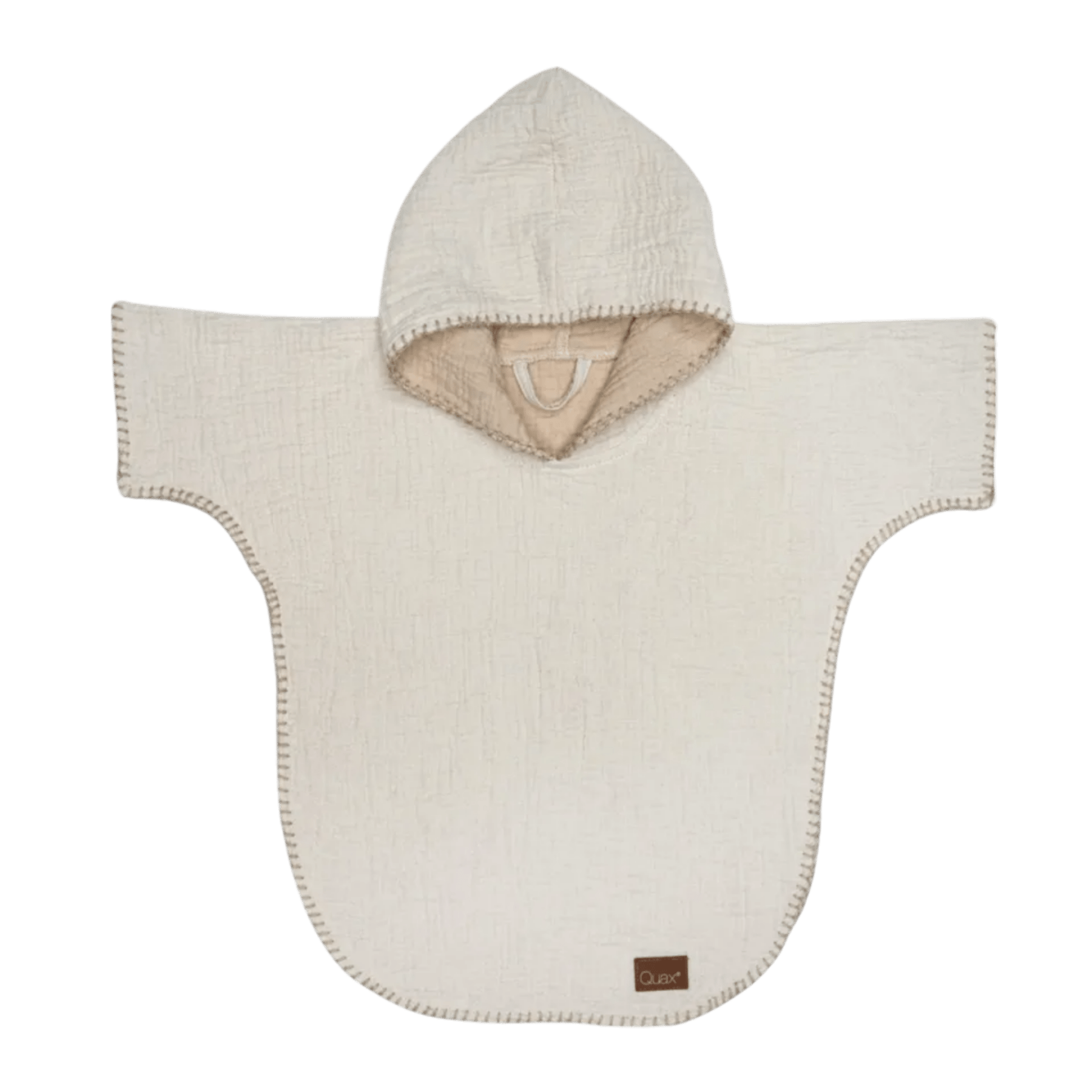 Quax - Towels & Washcloths - Muslin Poncho - Kids - Natural Collection - Clay - Tummy Time