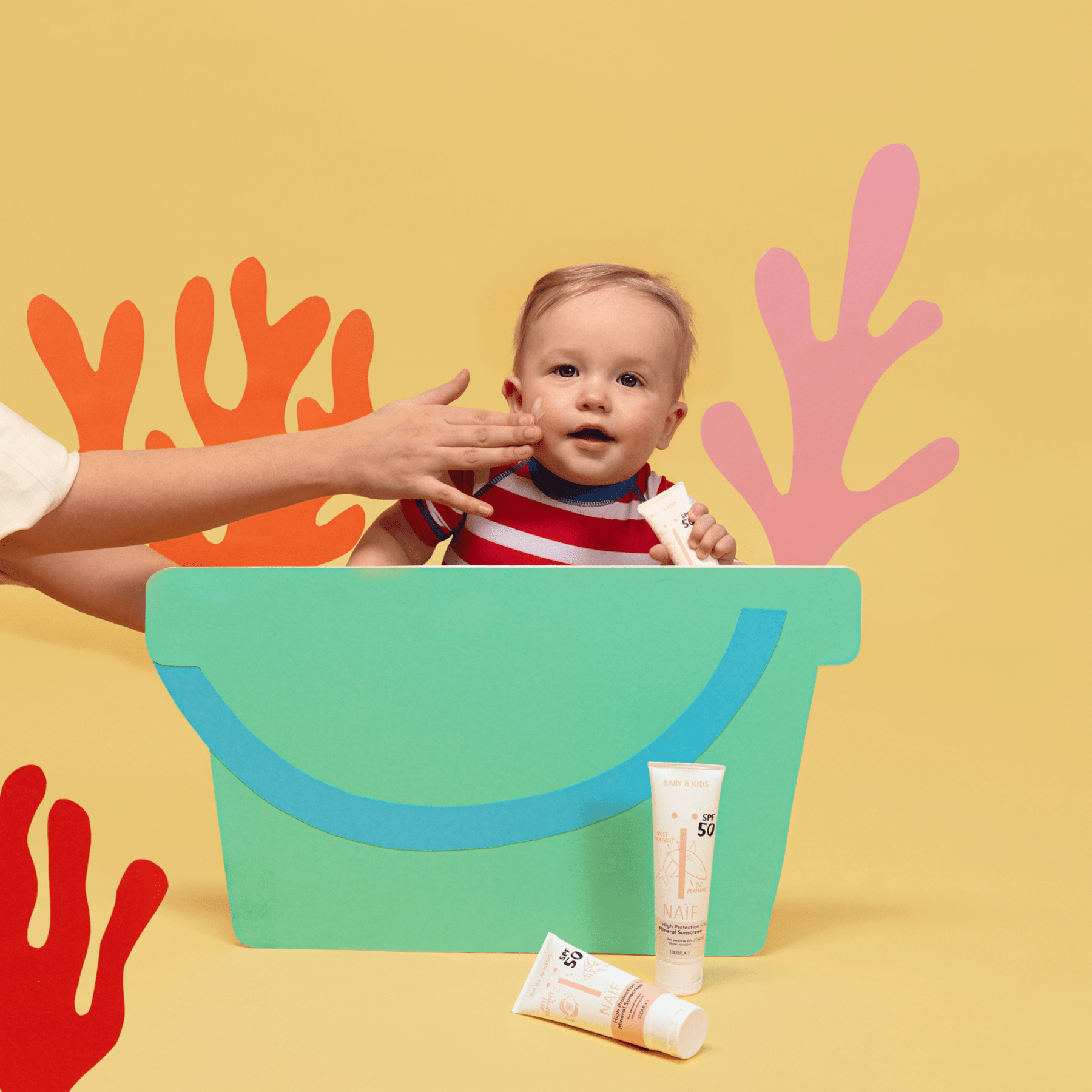 Naïf Care - Body & Hair Care - Baby & Kids Mineral Sun Cream SPF50 - 100ml - Tummy Time