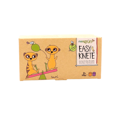 neoGRÜN - Arts & Crafts - 2 - Pack Vegan Easy Clay - Suri - Orange/Violet - Tummy Time