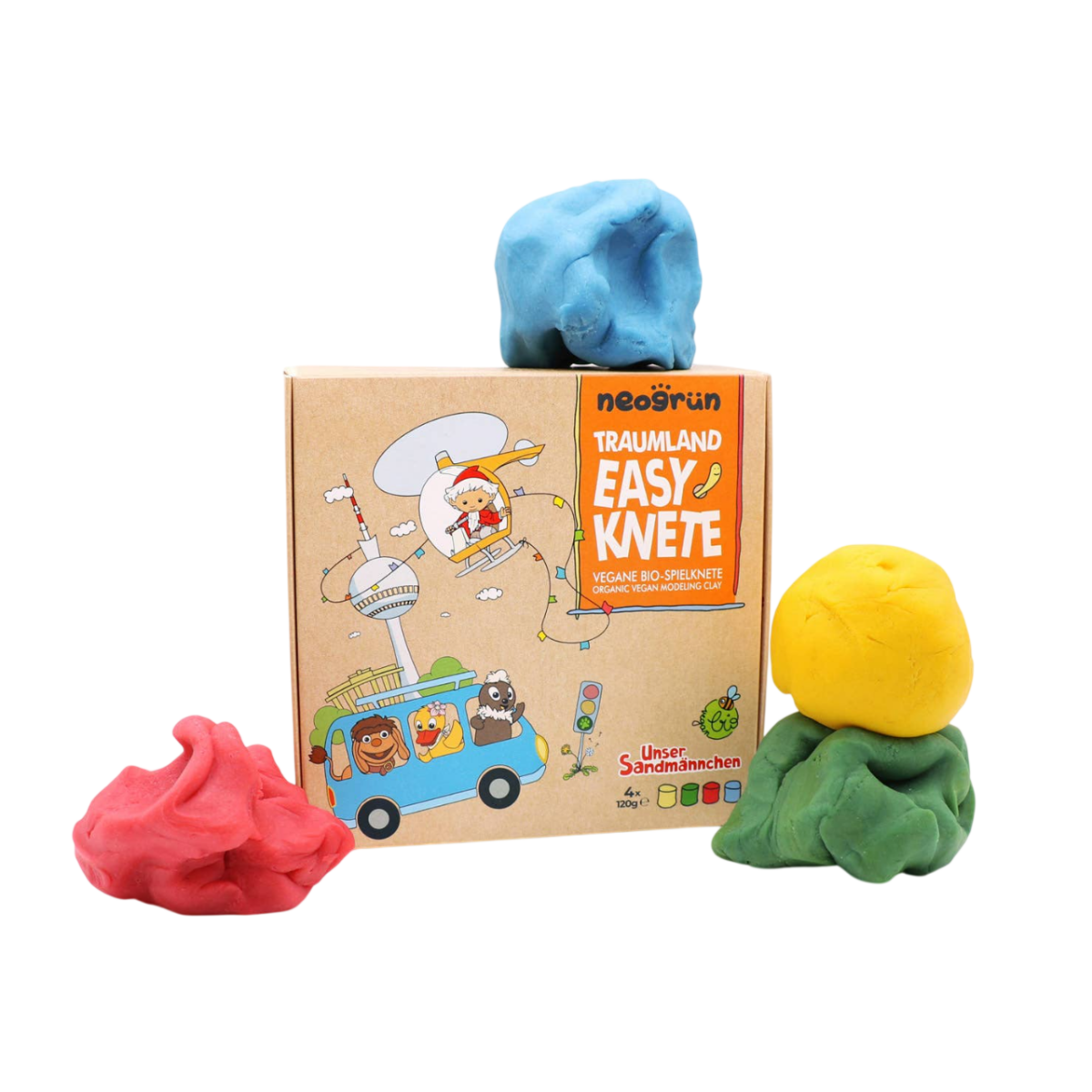 neoGRÜN - Arts & Crafts - 4 - Pack Easy Clay - Dreamland - Tummy Time