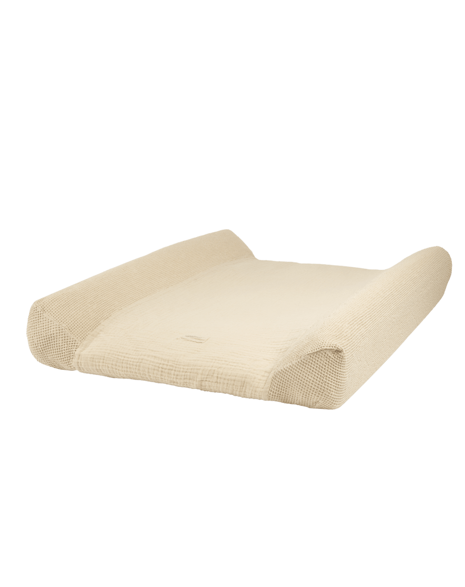Nobodinoz Waterproof Changing Mat with Cover Wabi-Sabi - Ginger, changing mat photographed from an angle