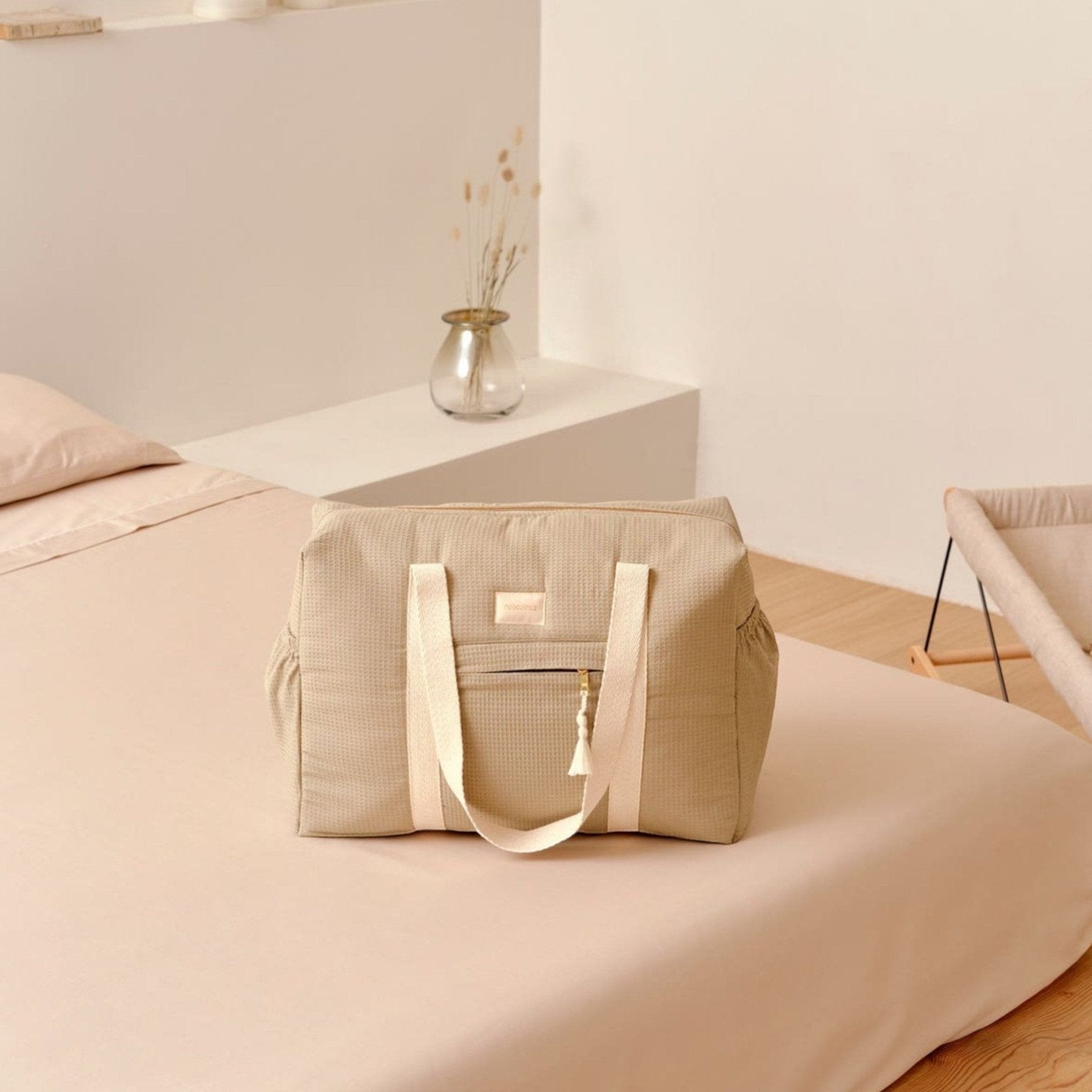 Nobodinoz - Nursery & Diaper Bags - Opera waterproof maternity bag - Laurel Green - Tummy Time