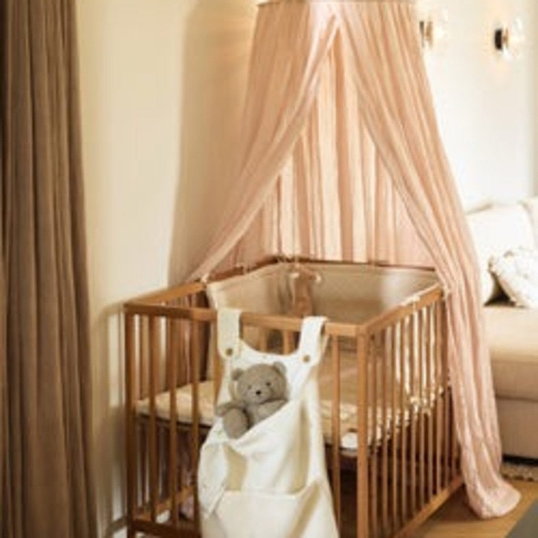 Jollein - Sleeping Bags, Blankets & Bed Bumpers - Playpen bumper 180x30cm - Check Knit - Oatmeal - Tummy Time