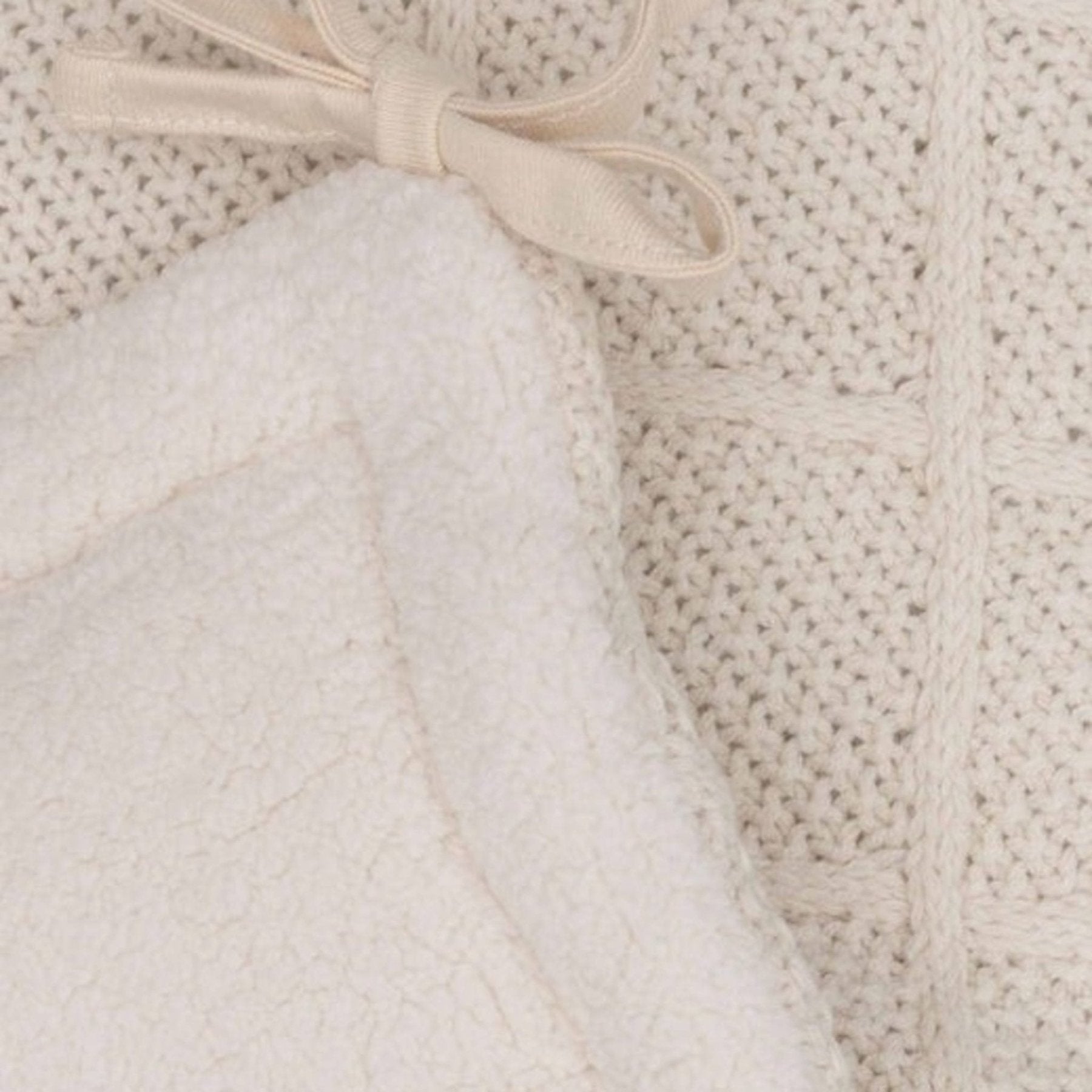 Jollein - Sleeping Bags, Blankets & Bed Bumpers - Playpen bumper 180x30cm - Check Knit - Oatmeal - Tummy Time