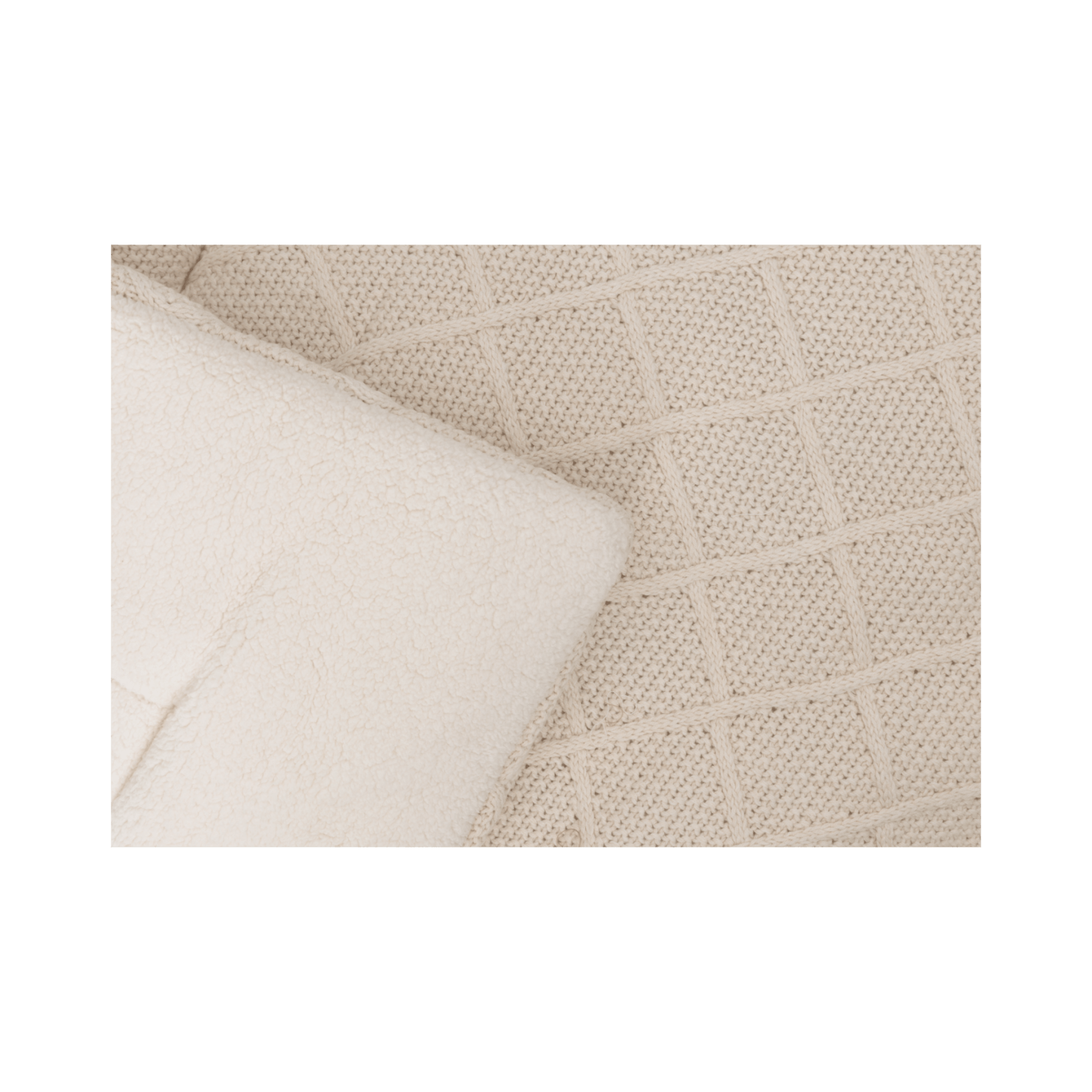 Jollein - Playmats, Playpens & Rugs - Playpen Mat 75x95cm - Check Knit - Oatmeal - Tummy Time