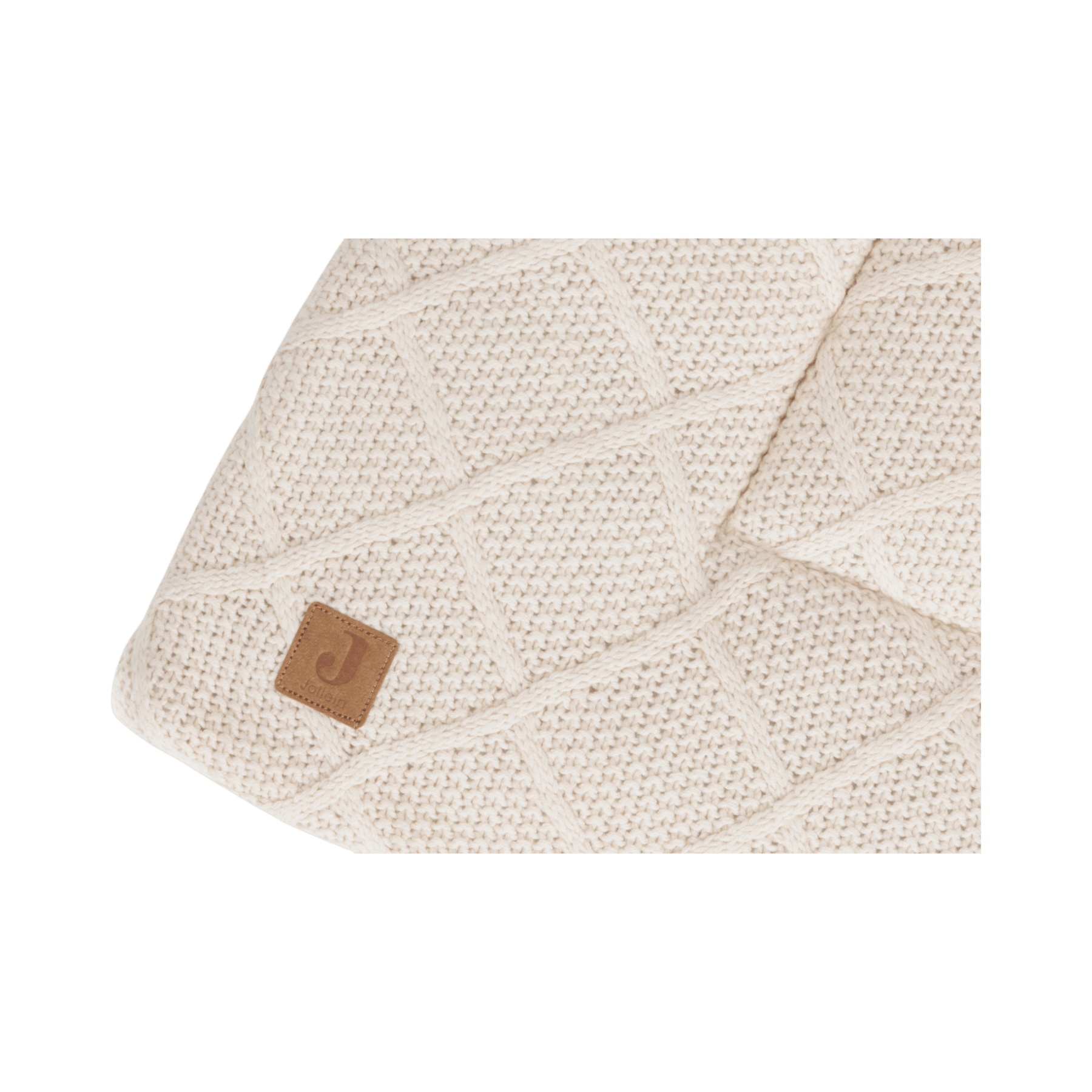 Jollein - Playmats, Playpens & Rugs - Playpen Mat 75x95cm - Check Knit - Oatmeal - Tummy Time