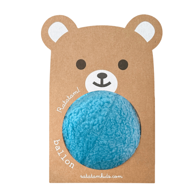 Ratatam! - Sports & Outdoor Games - Teddy Bear Ball – Blue - Tummy Time