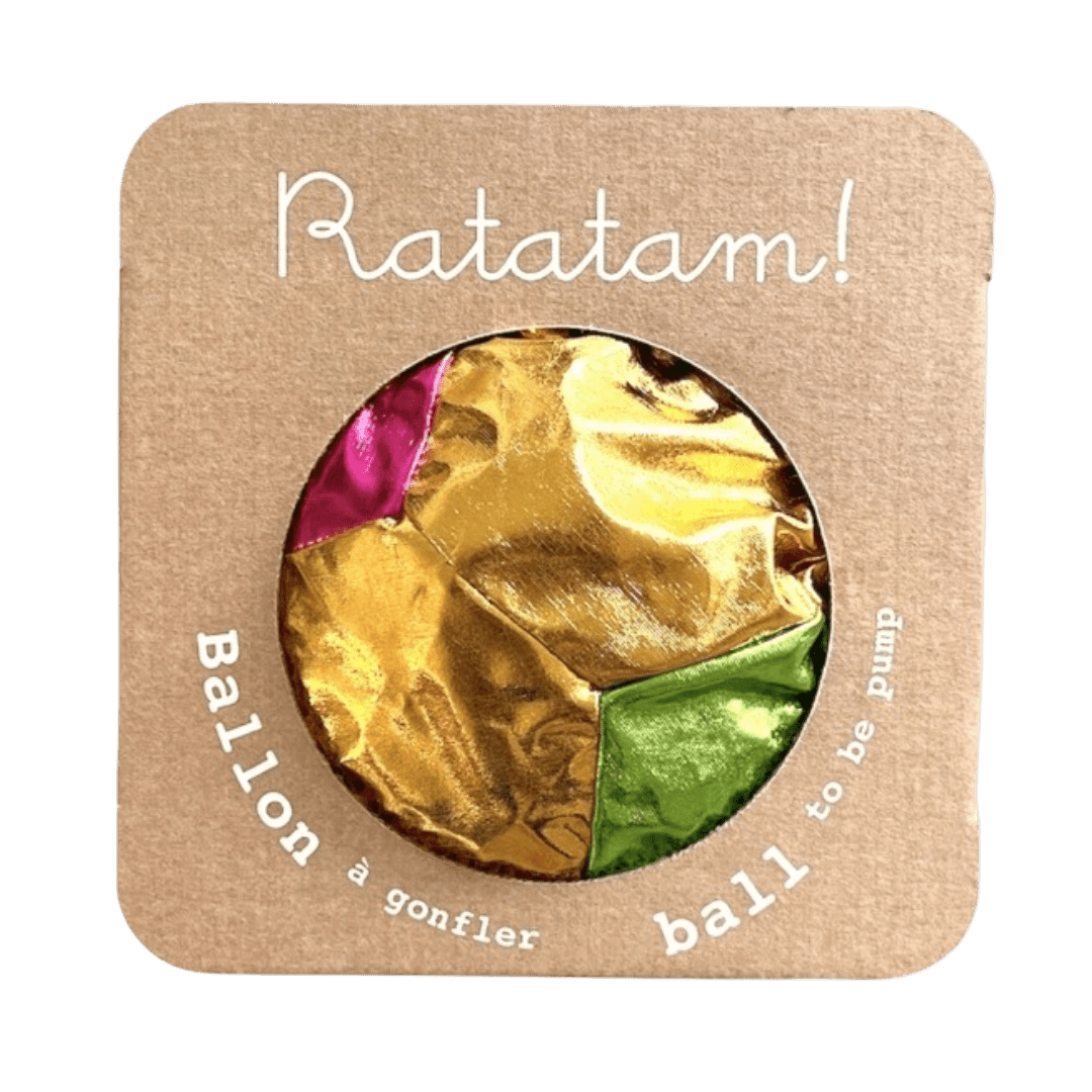Ratatam! - Sports & Outdoor Games - The Fabric Star Balloon 30 cm – Gold and Silver - Tummy Time