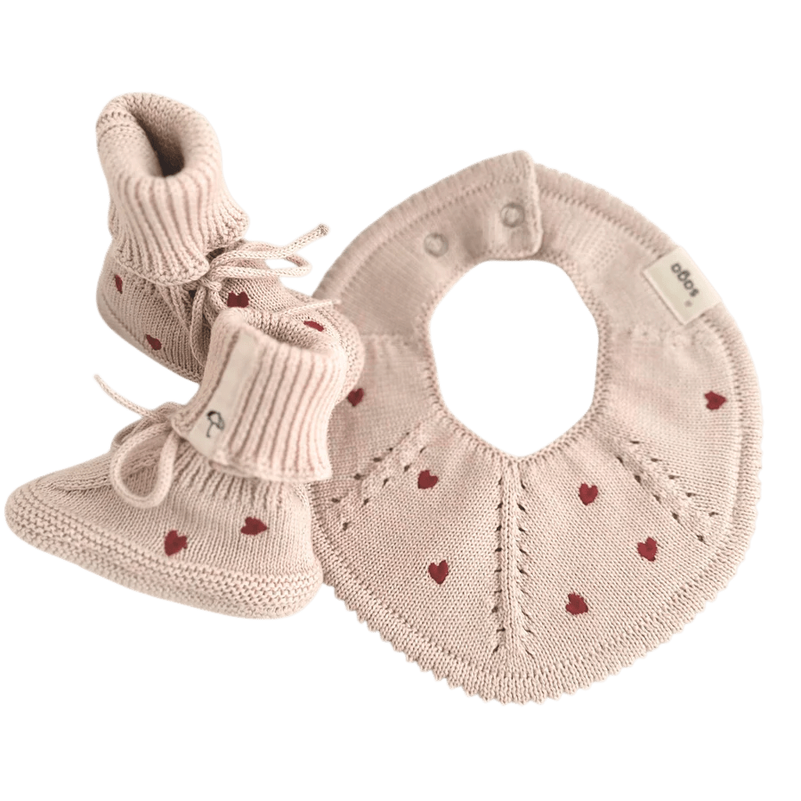 Saga Copenhagen - Baby Footwear - Booties - Heart - Tummy Time
