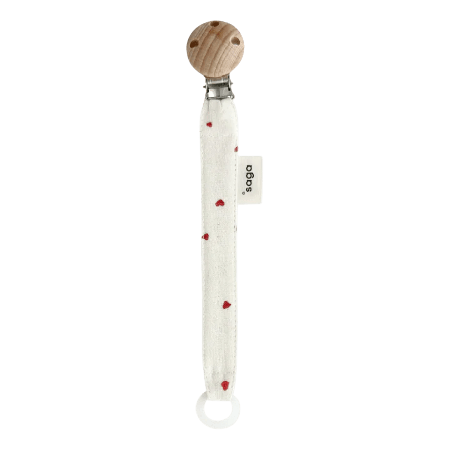 Saga Copenhagen - Pacifiers & Pacifiers Clips - Pacifier Clip - Pala - Heart - Tummy Time