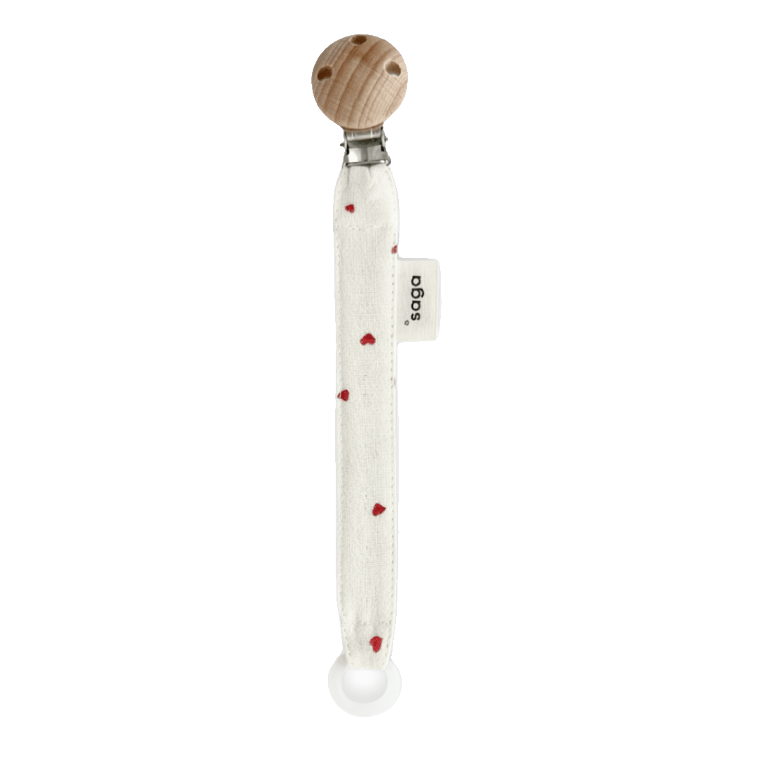 Saga Copenhagen Pacifier Clip Pala - Heart