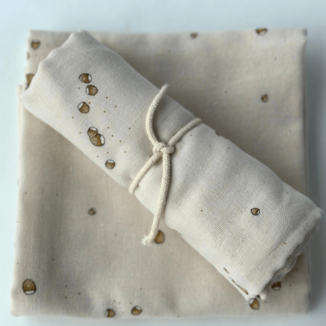 Saga Copenhagen - Towels & Washcloths - Diaper Cloth - Vidar - Hazelnuts - Tummy Time