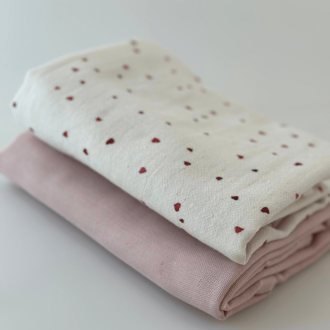 Saga Copenhagen - Towels & Washcloths - Diaper Cloth - Vidar - Heart - Tummy Time