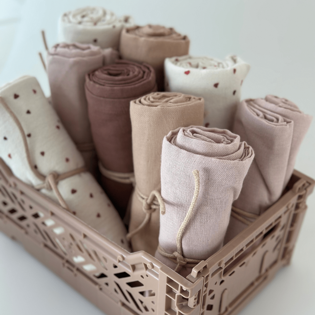 Saga Copenhagen - Towels & Washcloths - Diaper Cloth - Vidar - Heart - Tummy Time