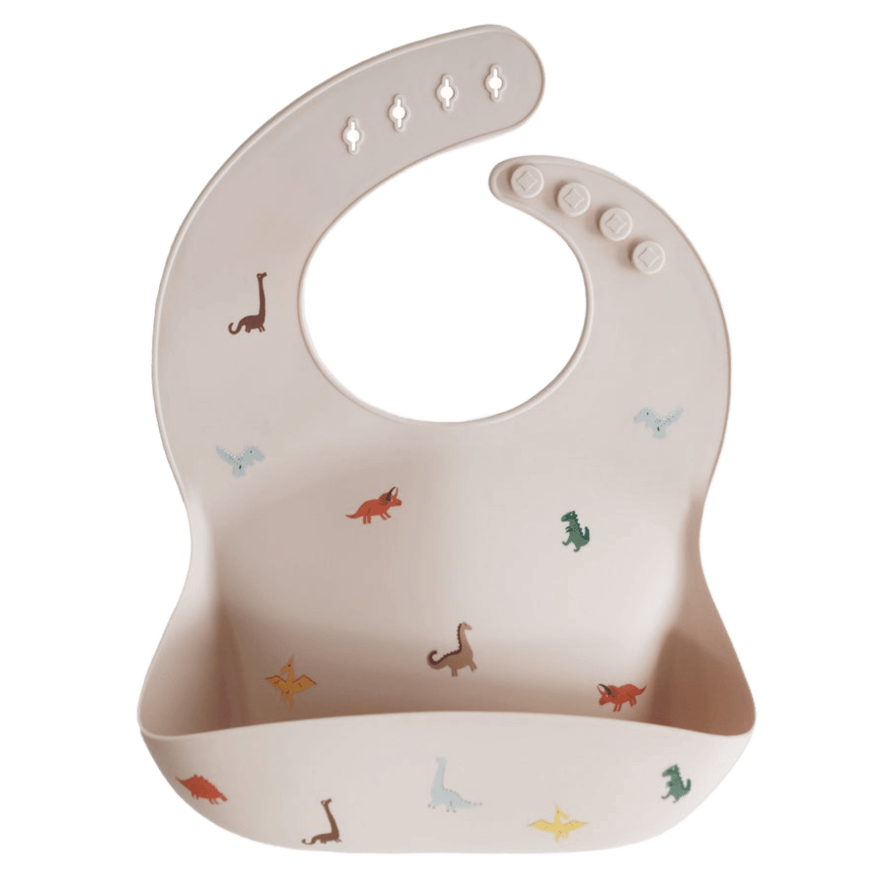 Mushie - Bibs - Silicone Bib - Dinosaurs - Tummy Time