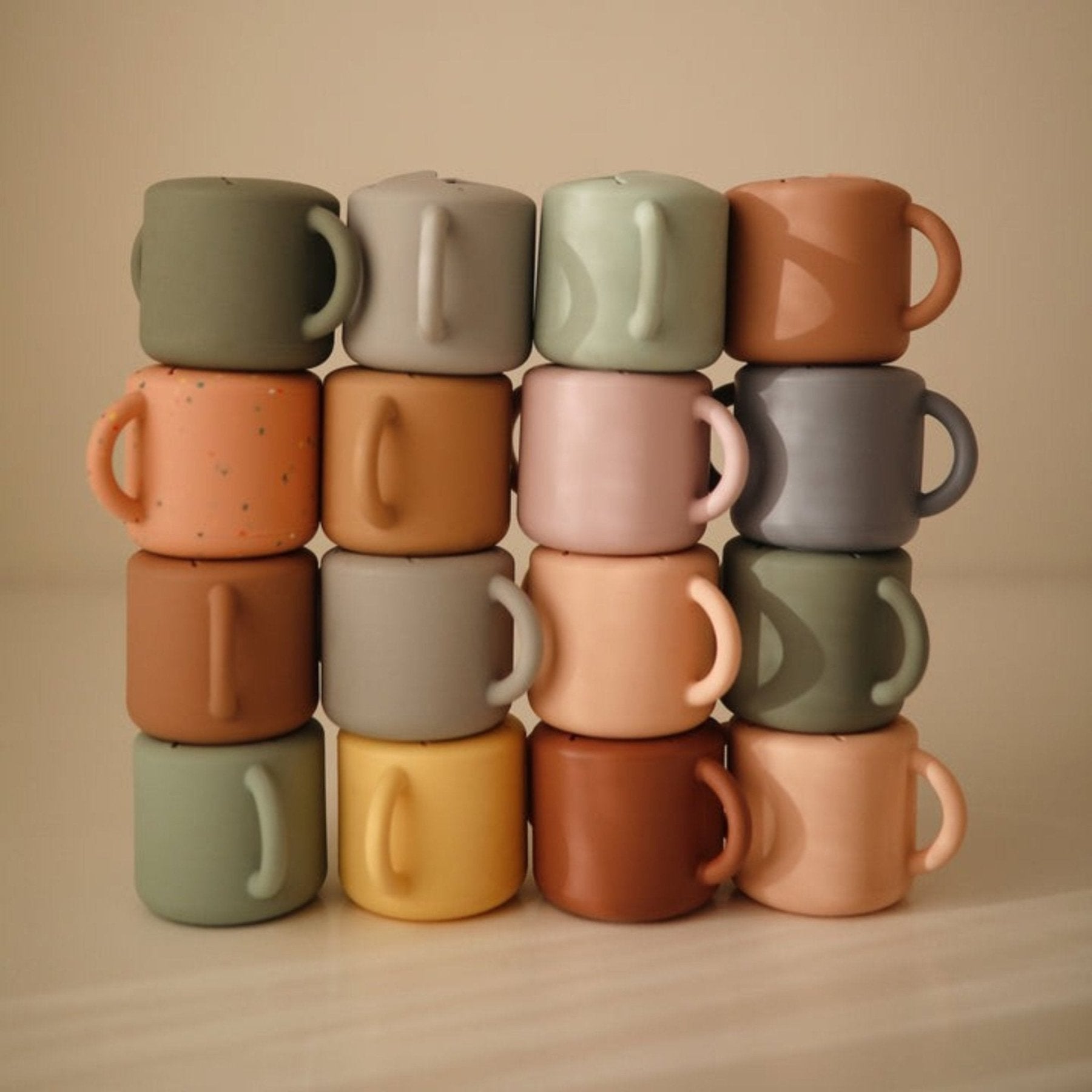 Mushie - Baby Tableware - Snack Cup - Cloudy Mauve - Tummy Time
